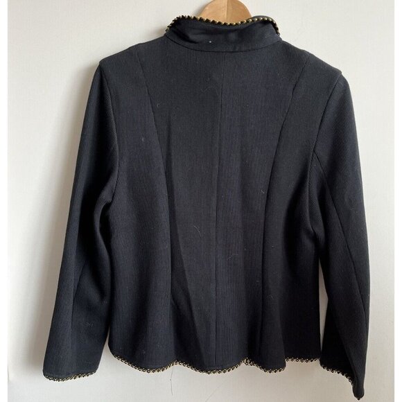 Suttles & Seawinds Vintage Collared Trim Sweater jacket Size L Made In Canada - Picture 5 of 9